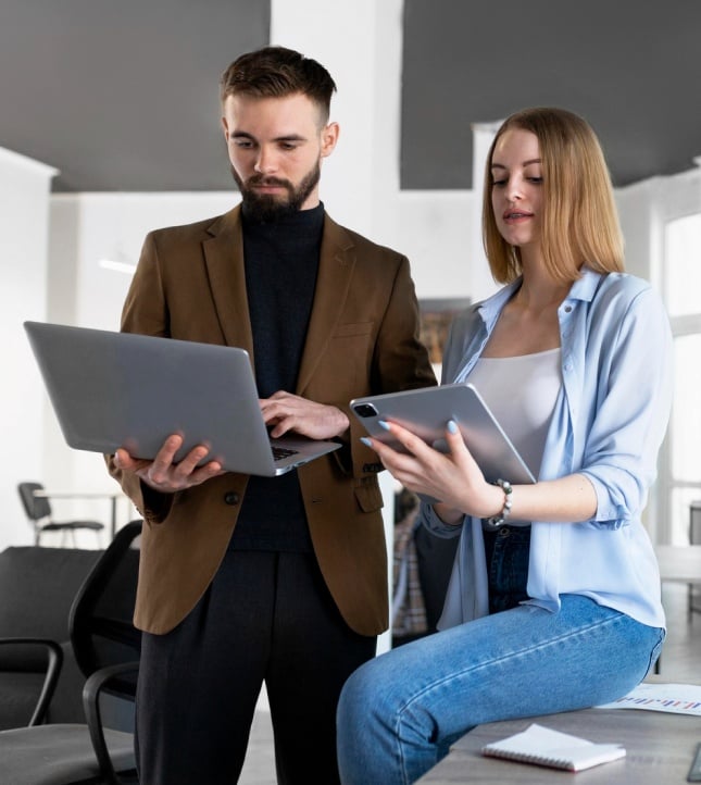 Financial advisor explaining strategy to a client